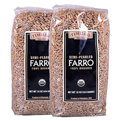 Timeless Natural Foods Semi-Pearled Farro 16 oz