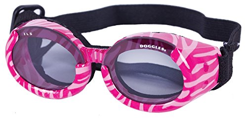 Doggles ILS Pink Zebra Frame/Smoke Lens, Medium