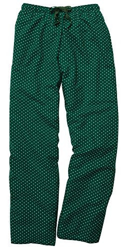 Flannel Pant - Green/White Swiss Dot, Medium