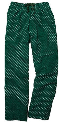 Flannel Pant - Green/White Swiss Dot, Medium
