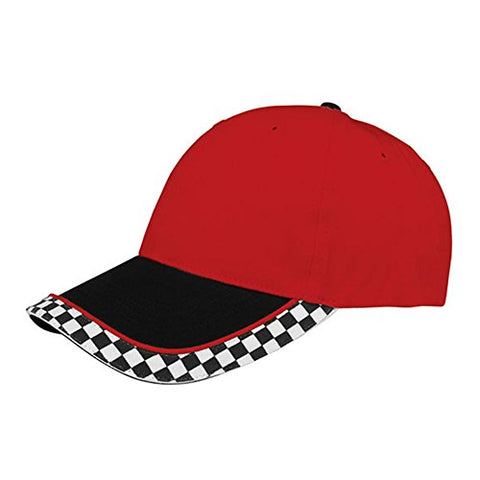 Mega Cap Low Profile Structured Cotton Twill Cap - Red