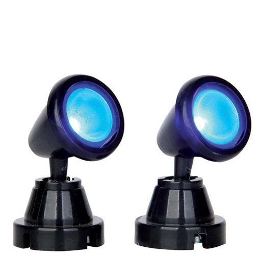 Round spot light set of 2, blue 4.5v