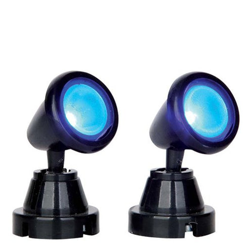 Round spot light set of 2, blue 4.5v