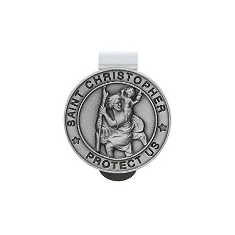 Large Round St. Christopher Visor Clip