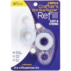 Ad-Tech  - Crafter's Dot Glue Runner Refill 2/Pkg, .31"X315", For Use In 05708 (3 Packs)