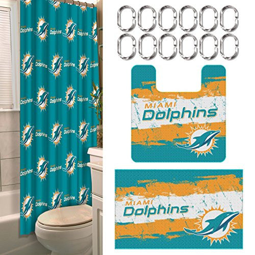Miami Dolphins NFL 15-Piece Bath Set