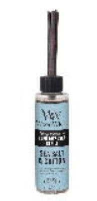 WoodWick Sea Salt & Cotton 4.0 oz Reed Refill, 1.88” x 1.63” x 8.25”