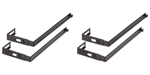 Universal Adjustable Cubicle Hangers, Black, Set of Two, 1 1/4" to 3 1/2" Wide