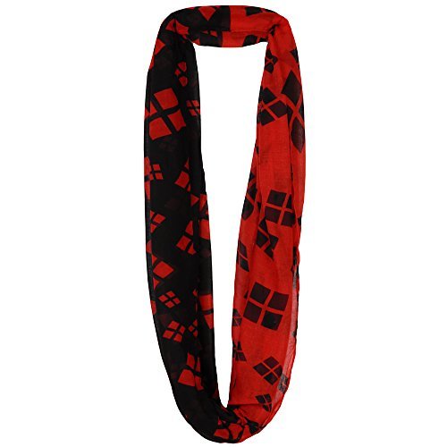 Batman Harley Quinn Color Block Infinity Viscose Scarf