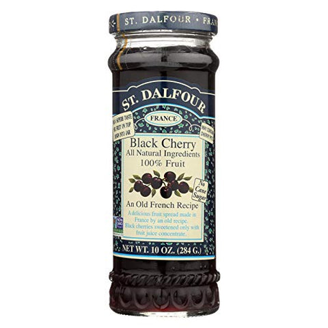 St Dalfour Black Cherry Preserve in  Jar, 10 oz