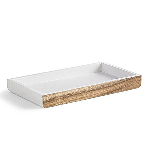 Habitat: Tray,( Acacia Wood and White)