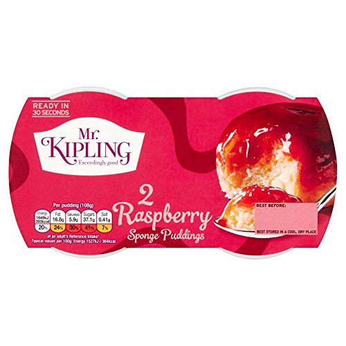 Mr Kiplings Raspberry Sponge Puddings 2 Pack
