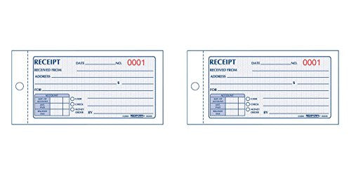 REDIFORM MONEY RECEIPT BOOK, 50 Duplicates (2 3/4" x 5")