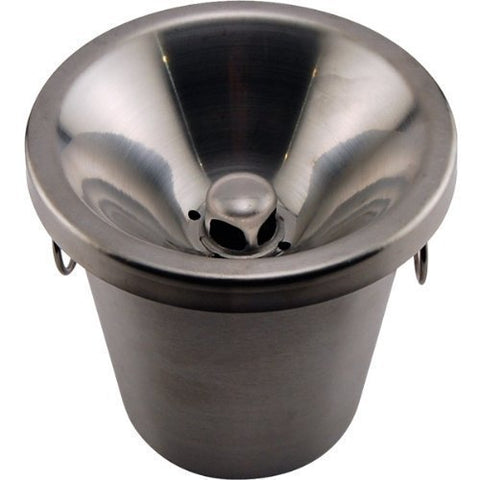 Half-Bottle Wine Tasting Receptacle Set, Brushed Stainless Steel