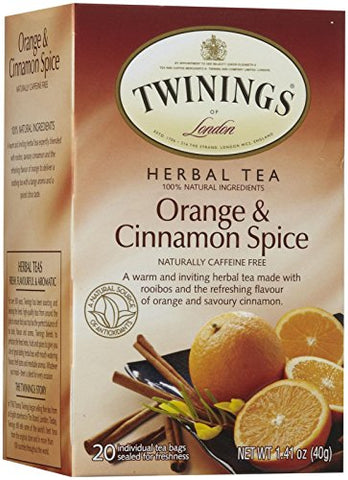 Twinings Of London Orange Cinnamon Spice Teabags, 20 Count