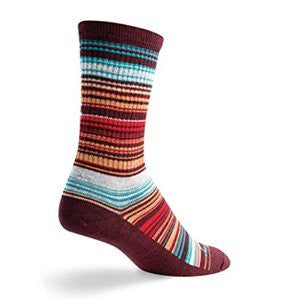 Wool Cycling/Running 6" Crew Socks - Horizon, XL