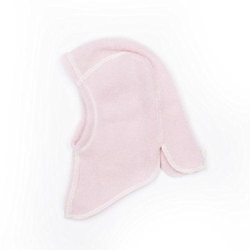 Lanacare Nelson Hat Baby (Balaclava) In Organic Merino Wool - Light Pink, 50 (0-3 Months)