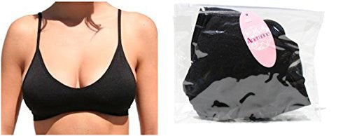 Anemone Popular Deep V neck Bra and Adjustable Straps (Black)