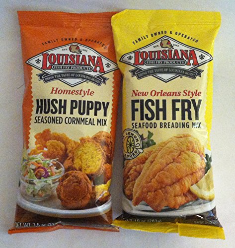 Louisiana Fish Fry Duo - 1 each of Hush Puppy Cornmeal Mix and New Orleans Style Fish Fry Seafood Breading Mix (not in pricelist)