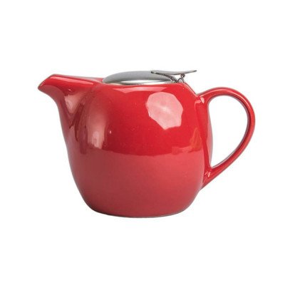 Teapot Red With S/S Insert