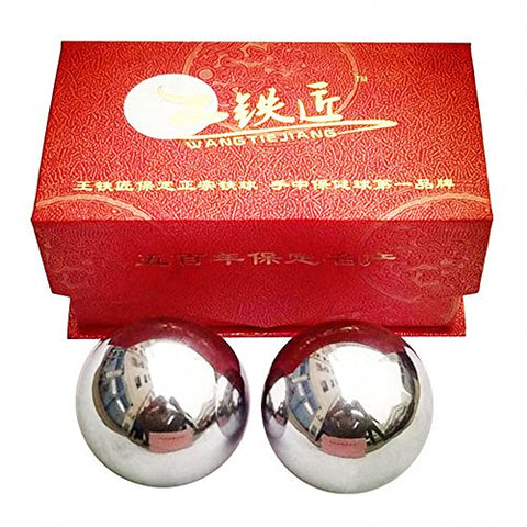 Baoding Balls Chinese Health Exercise Stress Balls Chrome Color
