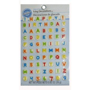 Wilton Icing Decorations - Letters & Numbers (70 pcs)