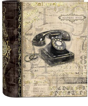 Antique Correspondence Address Books Foil-Embellished Hidden Wire-Bound