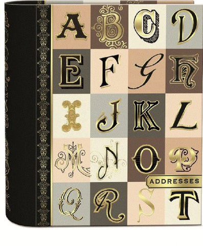 Alphabet Address Books Foil-Embellished Hidden Wire-Bound