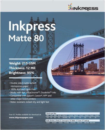 Duo Matte 80, 215 gsm, 12 mil, 95 Percent Bright, Double Sided, 13 x 19, 50 Sheets