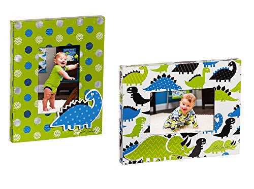 Lil' Dinosaur Wooden 4x6 Photo Frame, 2 Asst, Blue and Green