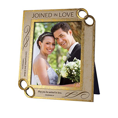 Joined in Love - Frame,  Cast Stone 11 1/4" x 13 1/4 ", Photo Size: 8" x 10"