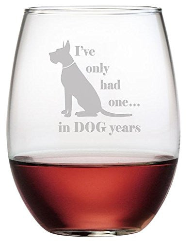 Stemless Wine, 21oz, Dog Years