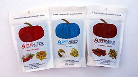 Somewhat Spicy 5oz, and Sea Salt 5oz , and Cinnamon & Sugar 5oz