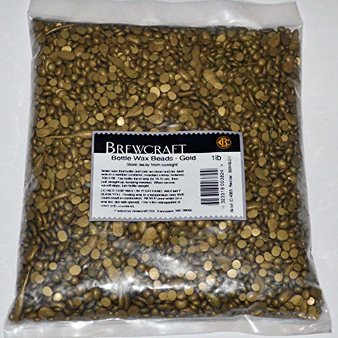 Bottle Sealing Wax - Gold Beads - 1 lb bag