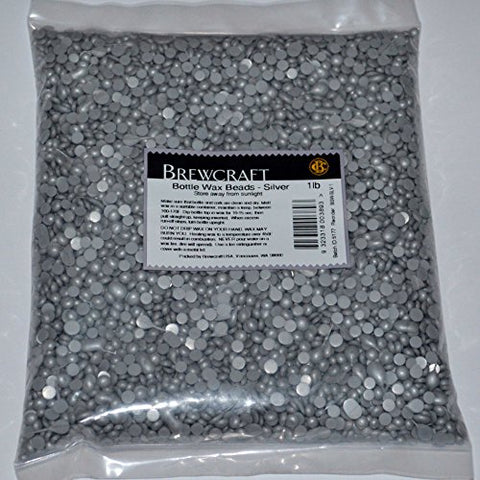 Bottle Sealing Wax - Silver Beads - 1 lb bag