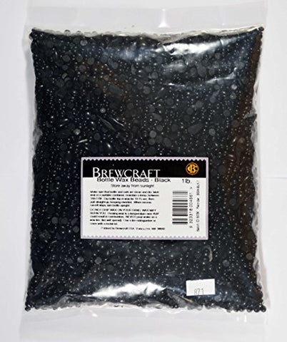 Bottle Sealing Wax - Black Beads - 1 lb bag