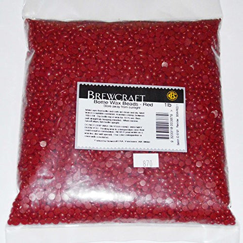 Bottle Wax Beads - Holiday Red - 1 LB / 453.59g Package