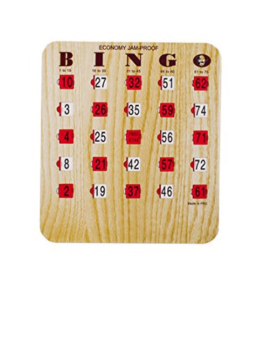 Economy Jam Proof Bingo Shutter Card,7.5" x 6.625"