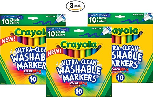 Ultra-Clean Markers, Broad Line, Classic Colors, Pack of 10