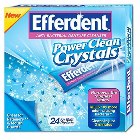 MedTech Efferdent - Power Clean Crystals Tablet, Icy Mint 24 ct