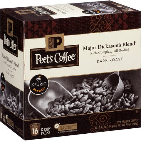 Peets Coffee: Major Dickason's Blend, Dark Roast - 16-Count K-Cup