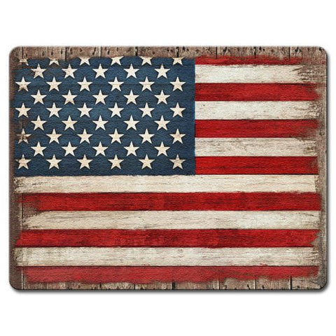 The Painted Flag Large Glass Cutting Board, 15" x 11.5" x .25"