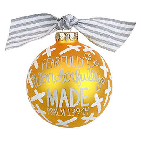 Fearfully and Wonderfully Made Glass Ornament