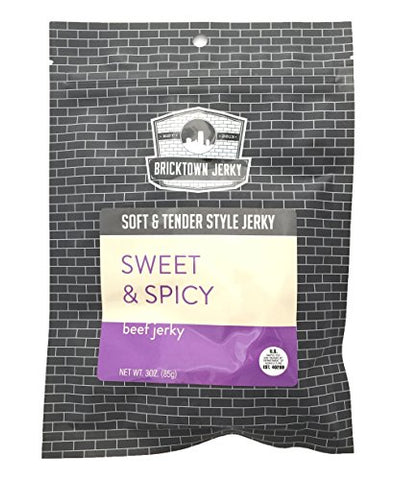 Bricktown Jerky- Sweet and Spicy Soft and Tender Beef Jerky 3oz.