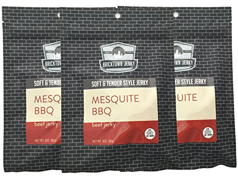 Bricktown Jerky- Mesquite BBQ Soft and Tender Beef Jerky 3oz.