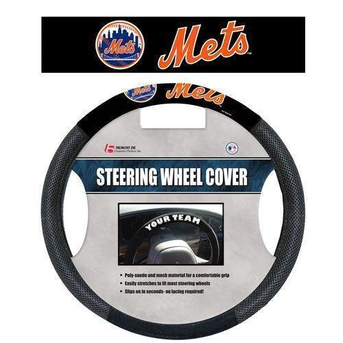 New York Mets: Poly-Suede Steering Wheel Cover