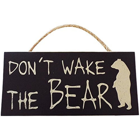 5.5 Inches By 11 Inches Guy Hanger, Black - Dont Wake The Bear