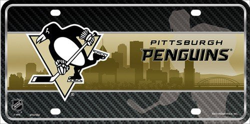 PITTSBURGH PENGUINS WHOLESALE METAL NOVELTY LICENSE PLATE LP-777