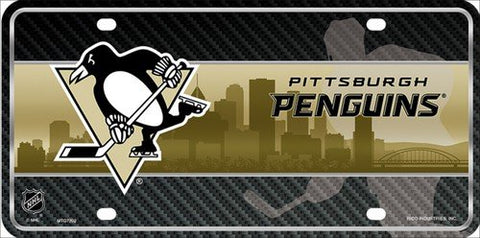 PITTSBURGH PENGUINS WHOLESALE METAL NOVELTY LICENSE PLATE LP-777