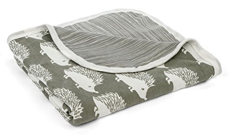 Stroller Blanket, Grey Hedgehog, 30"x36"